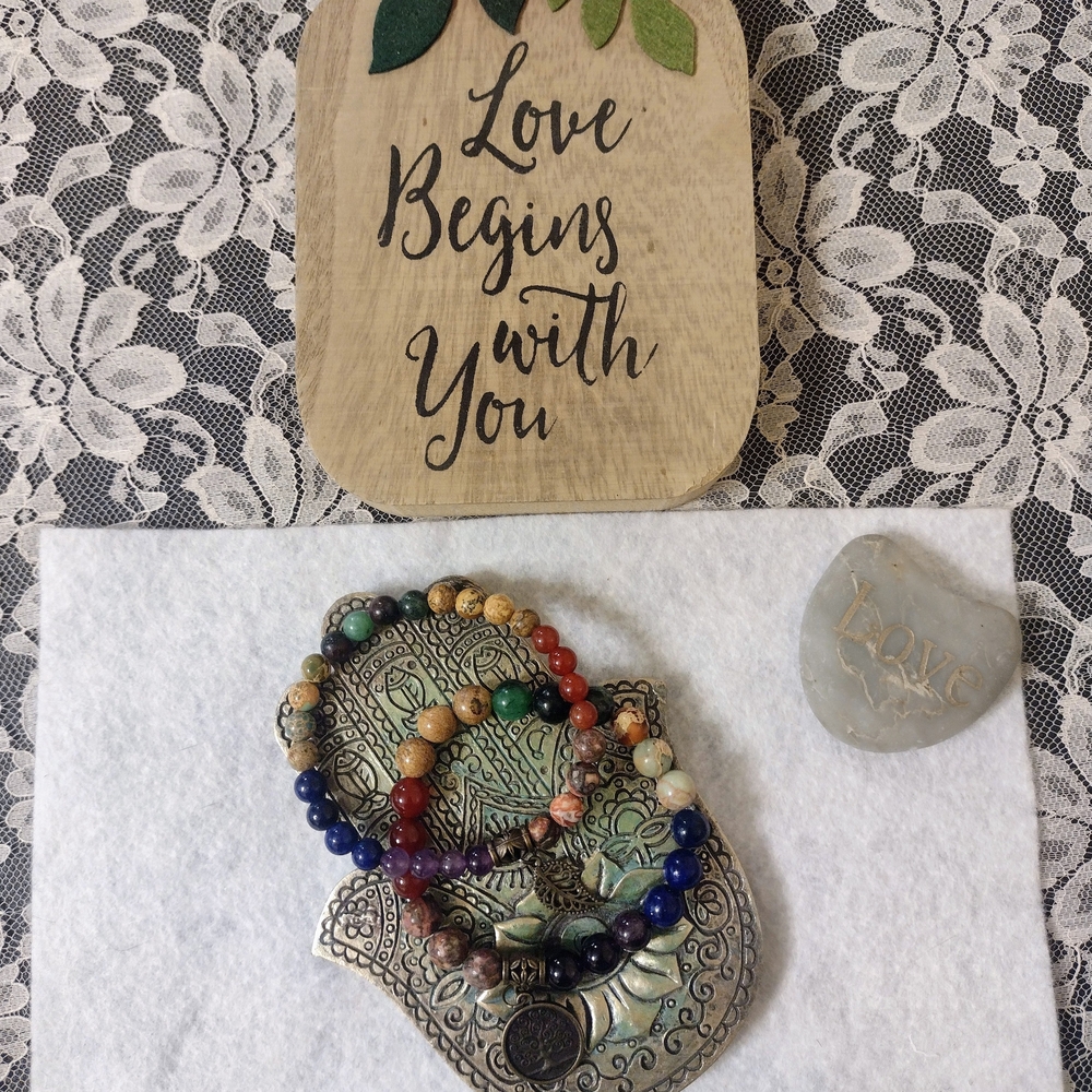 Multicolor Beaded Bracelet Stack - image 1